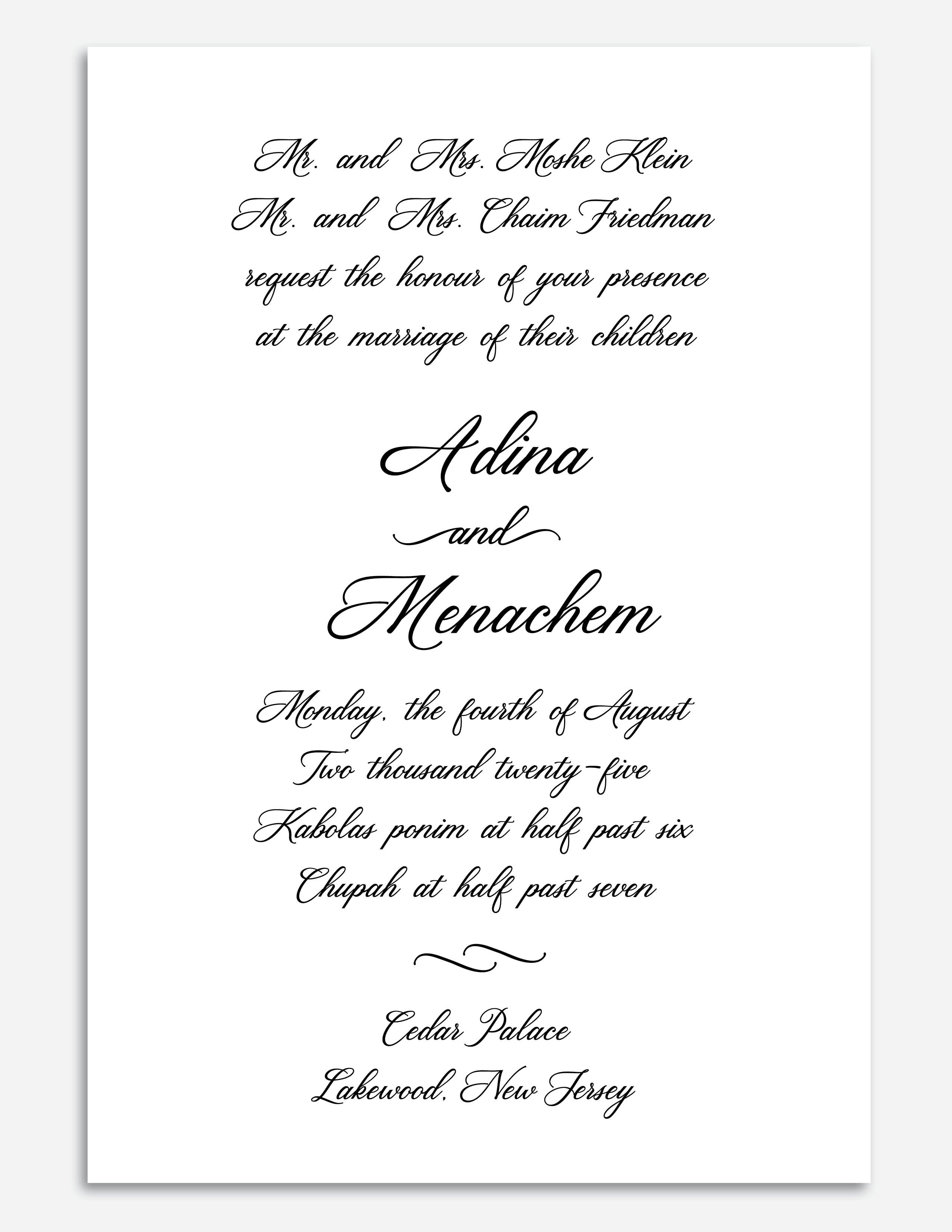 Luxe Letterpress Invite - Style 1