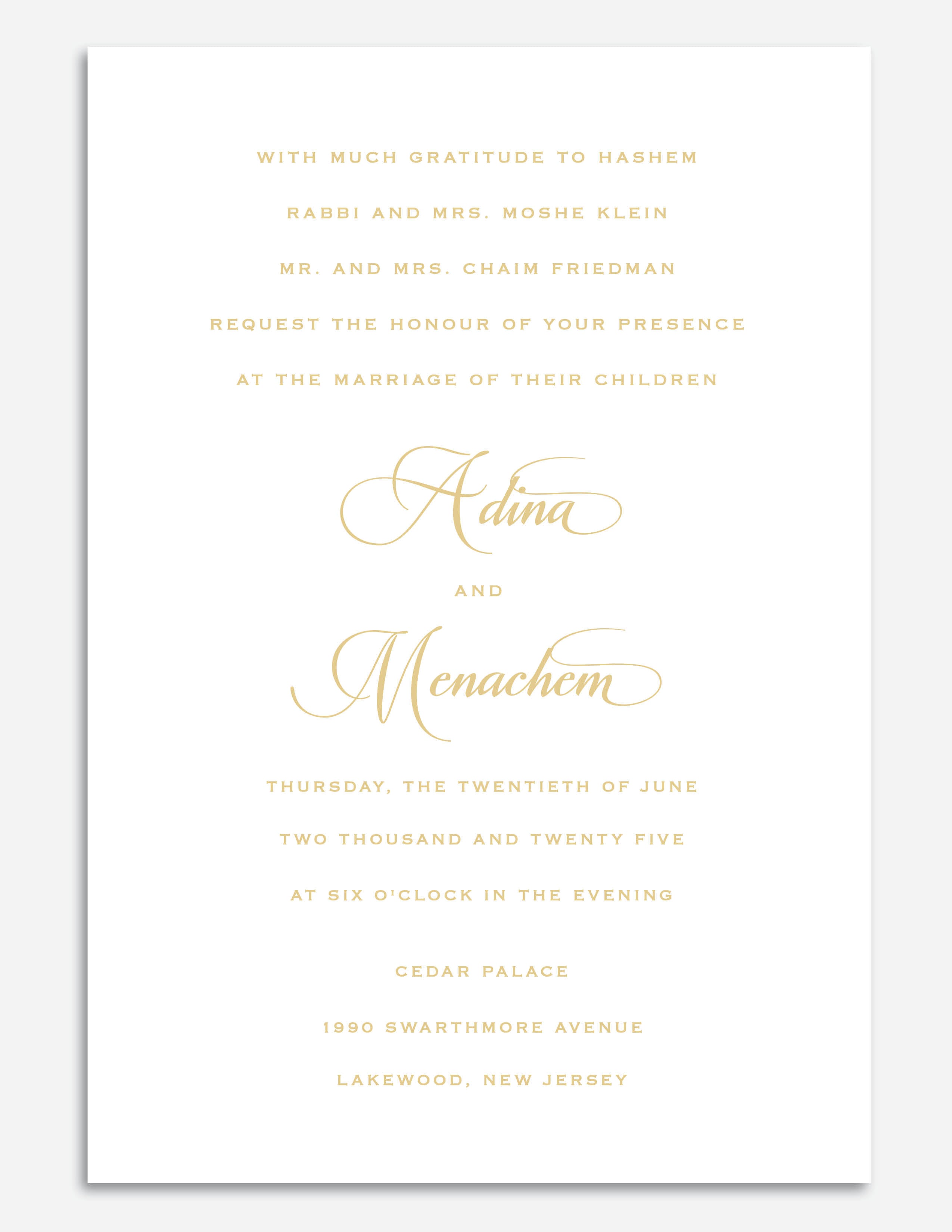Luxe Foil Invite - Style 10