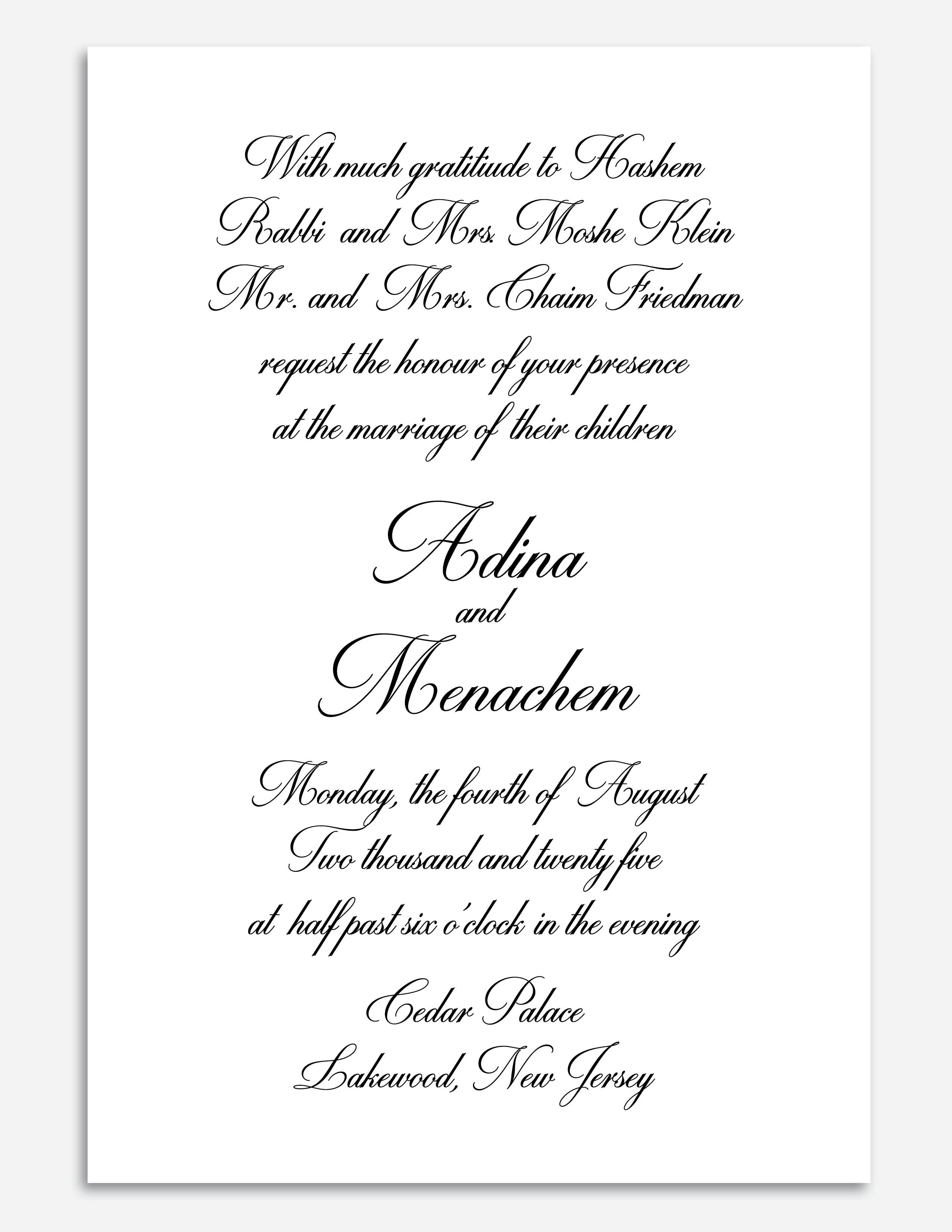 Luxe Letterpress Invite - Style 12