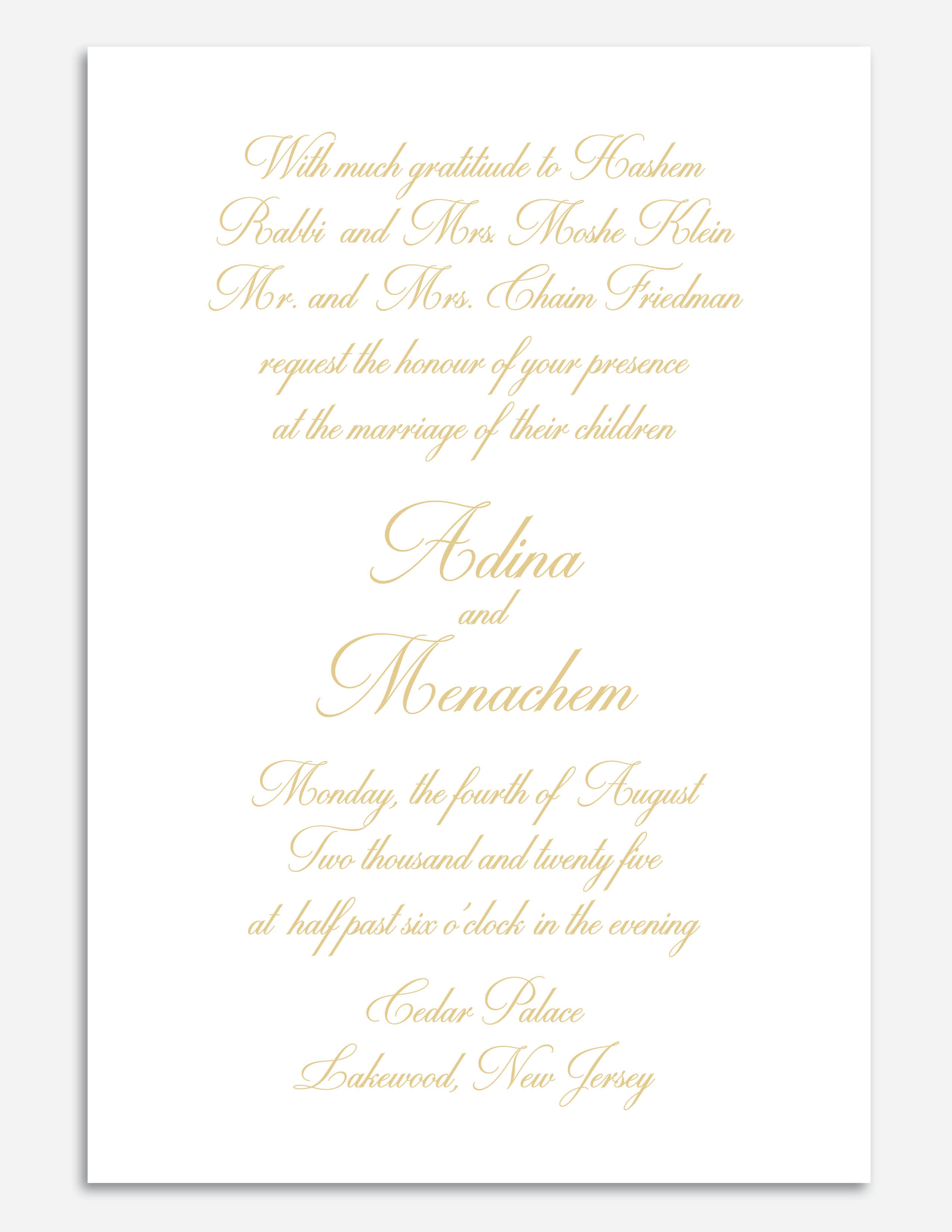 Luxe Foil Invite - Style 12