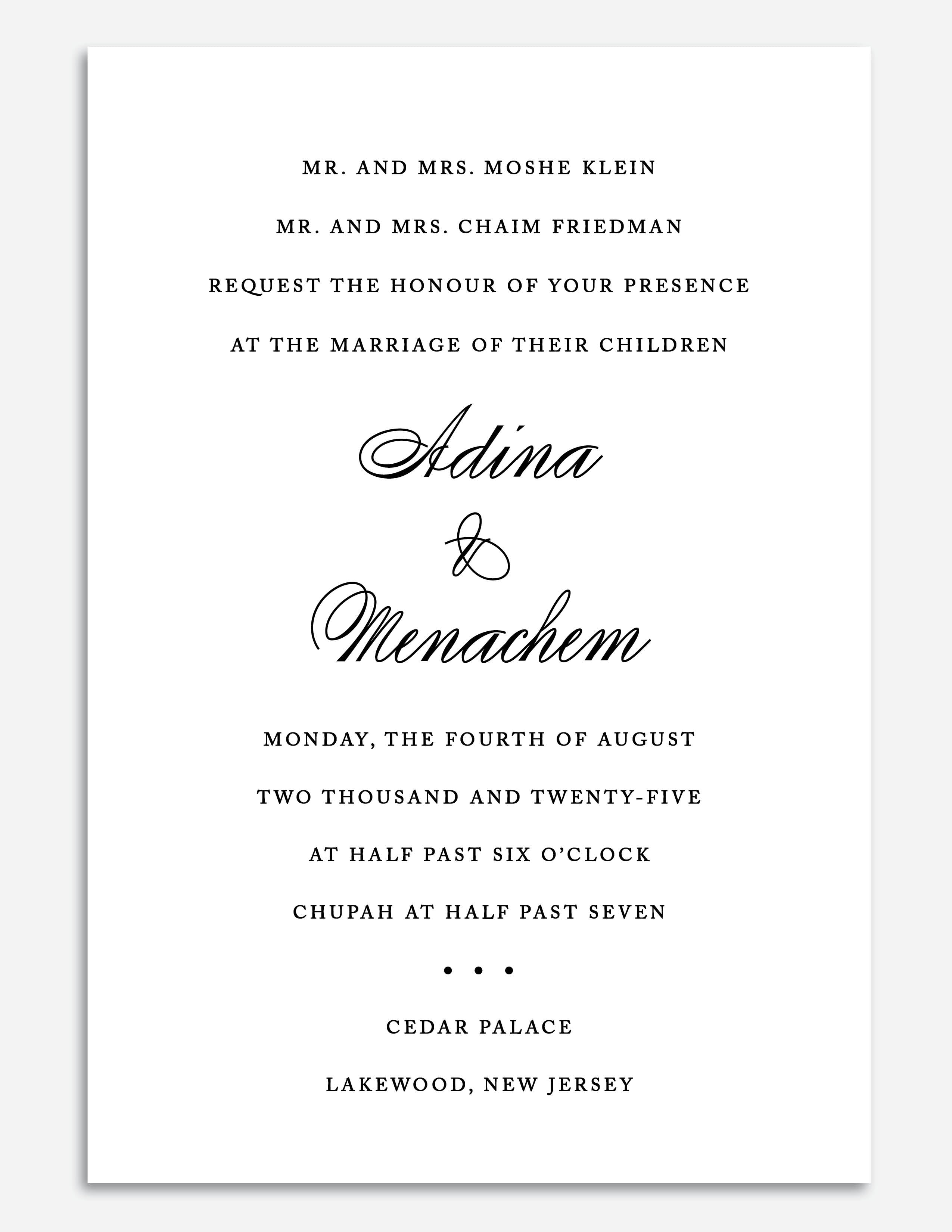 Luxe Letterpress Invite - Style 3