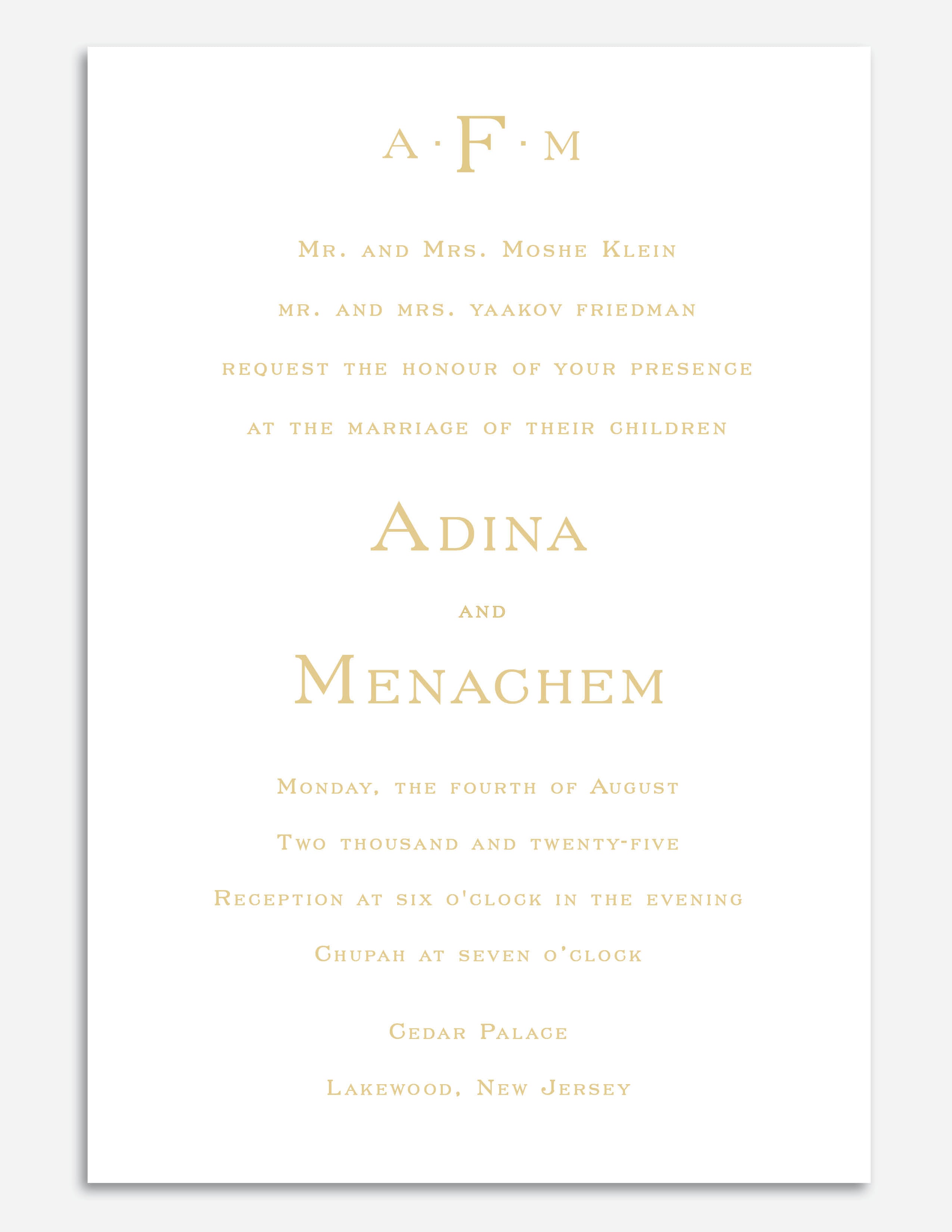 Luxe Foil Invite - Style 4