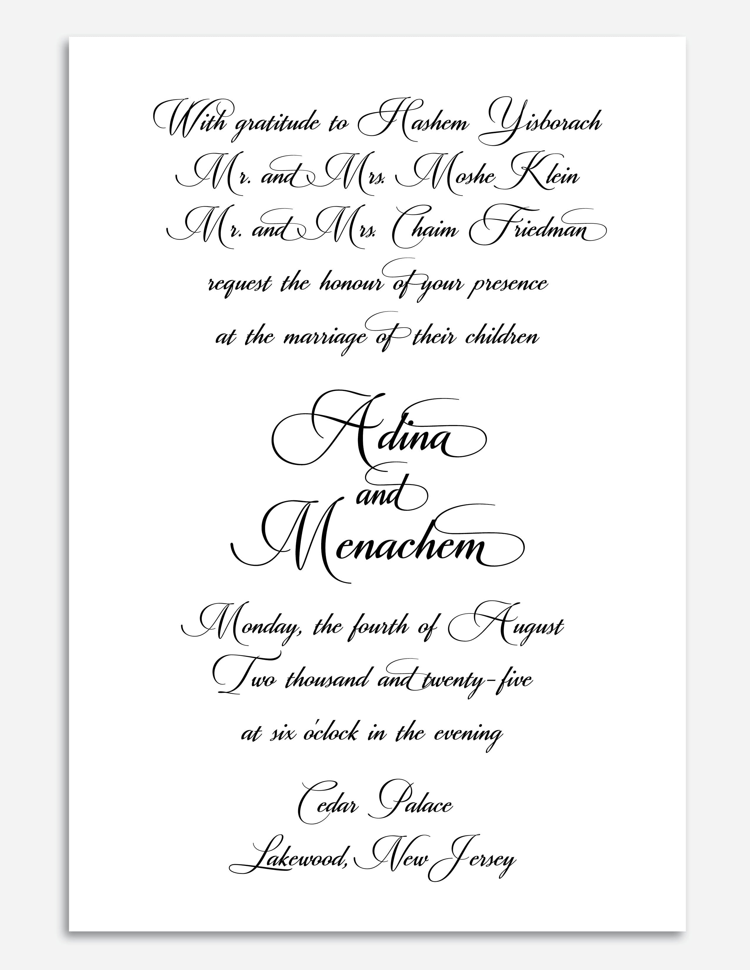 Luxe Letterpress Invite - Style 6