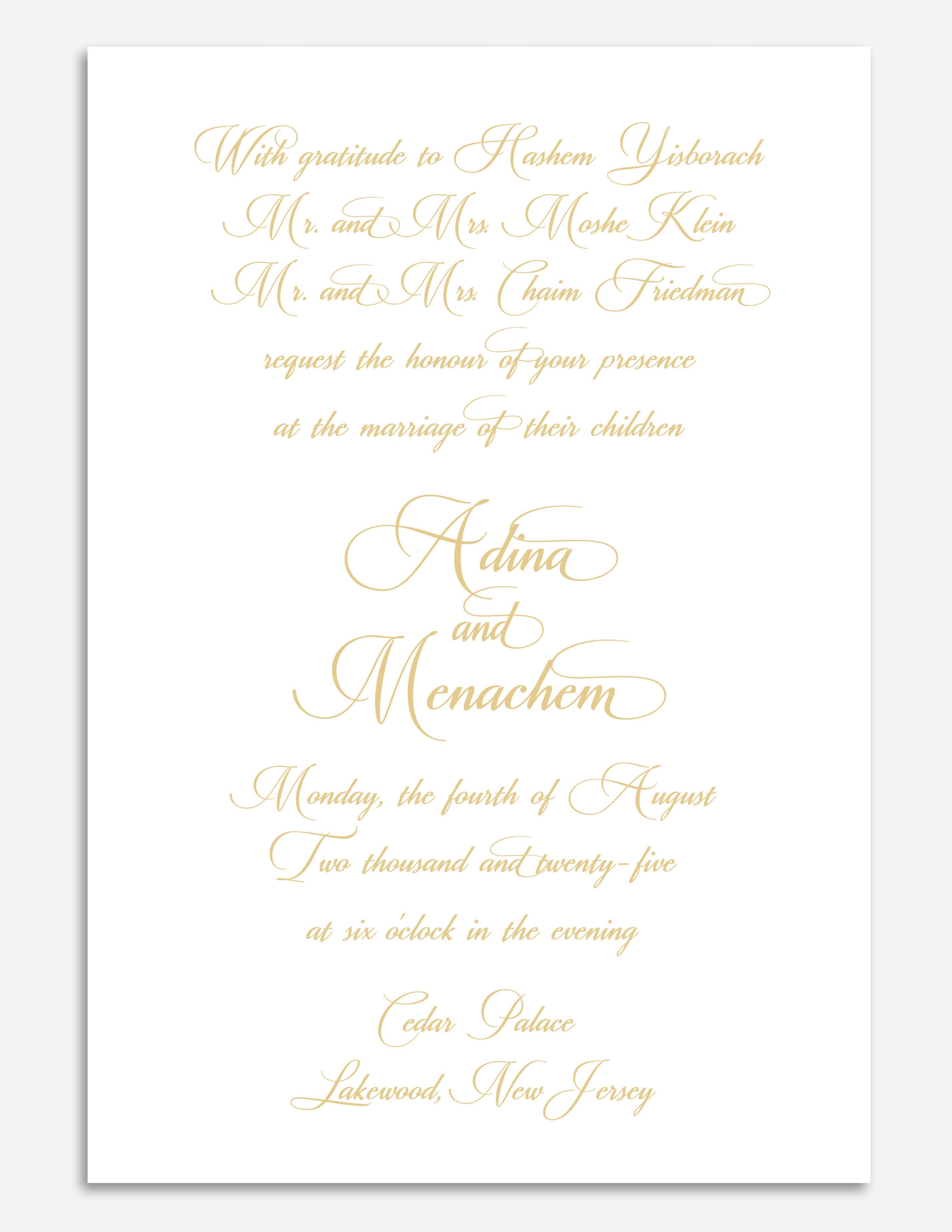 Luxe Foil Invite - Style 6