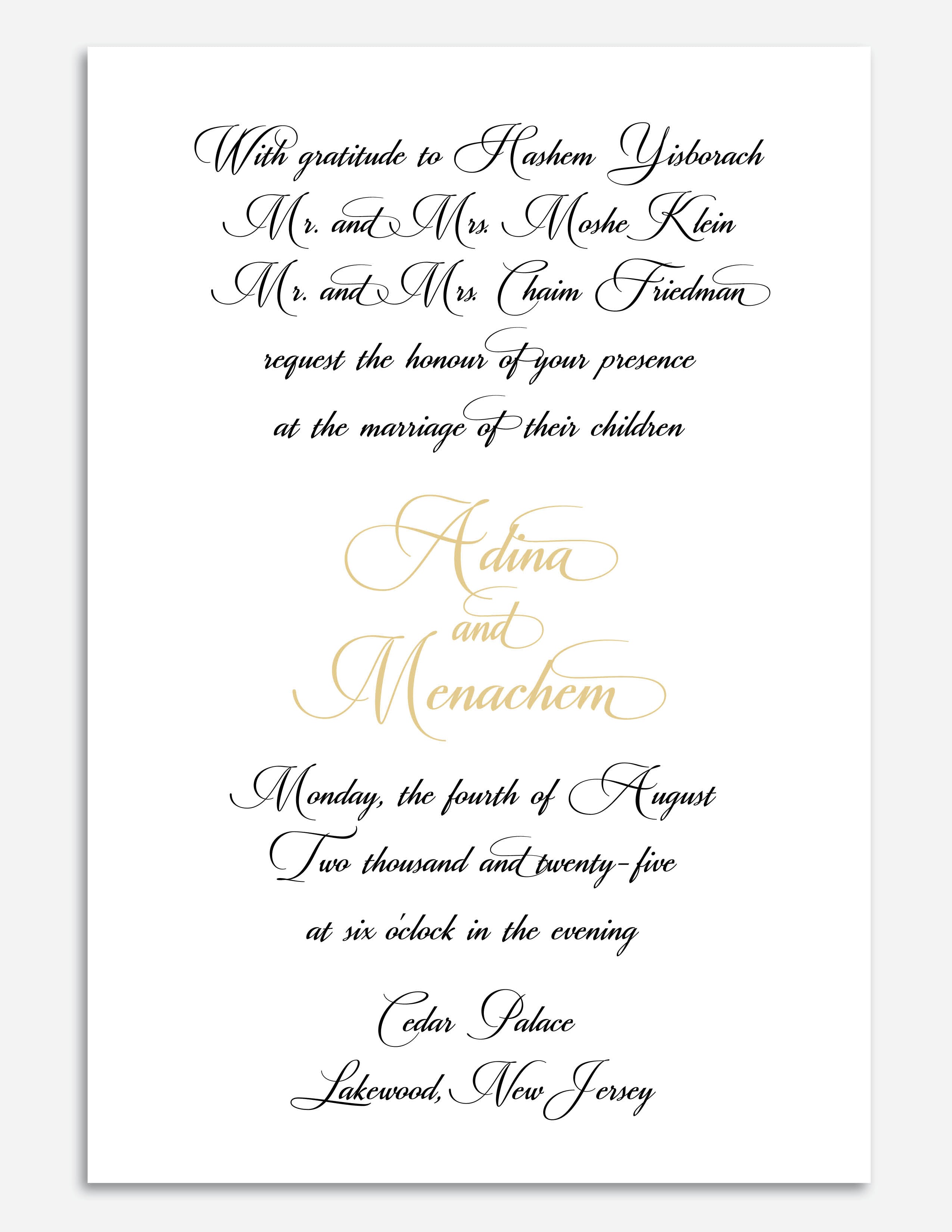 Classic Flat + Foil Invite - Style 6