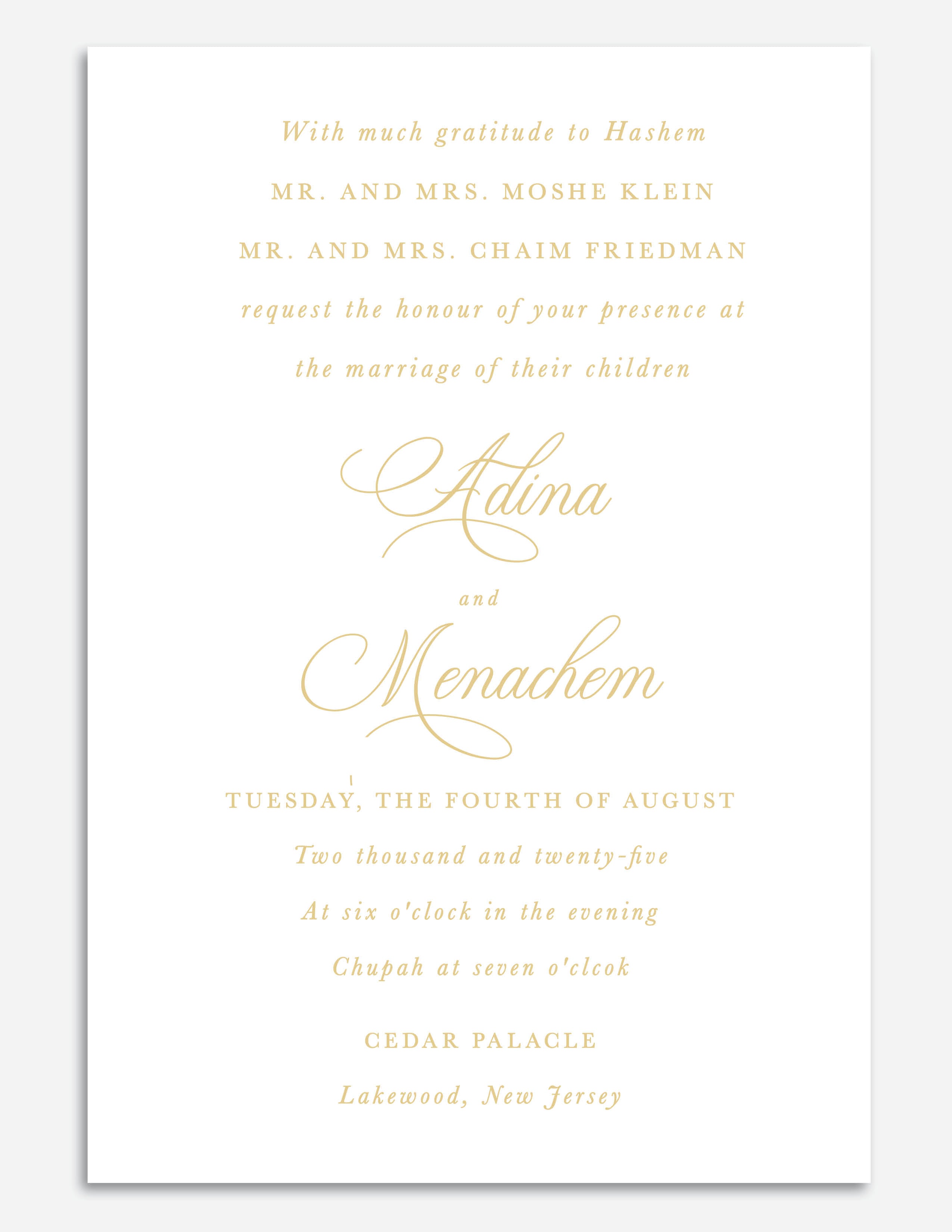 Luxe Foil Invite - Style 7