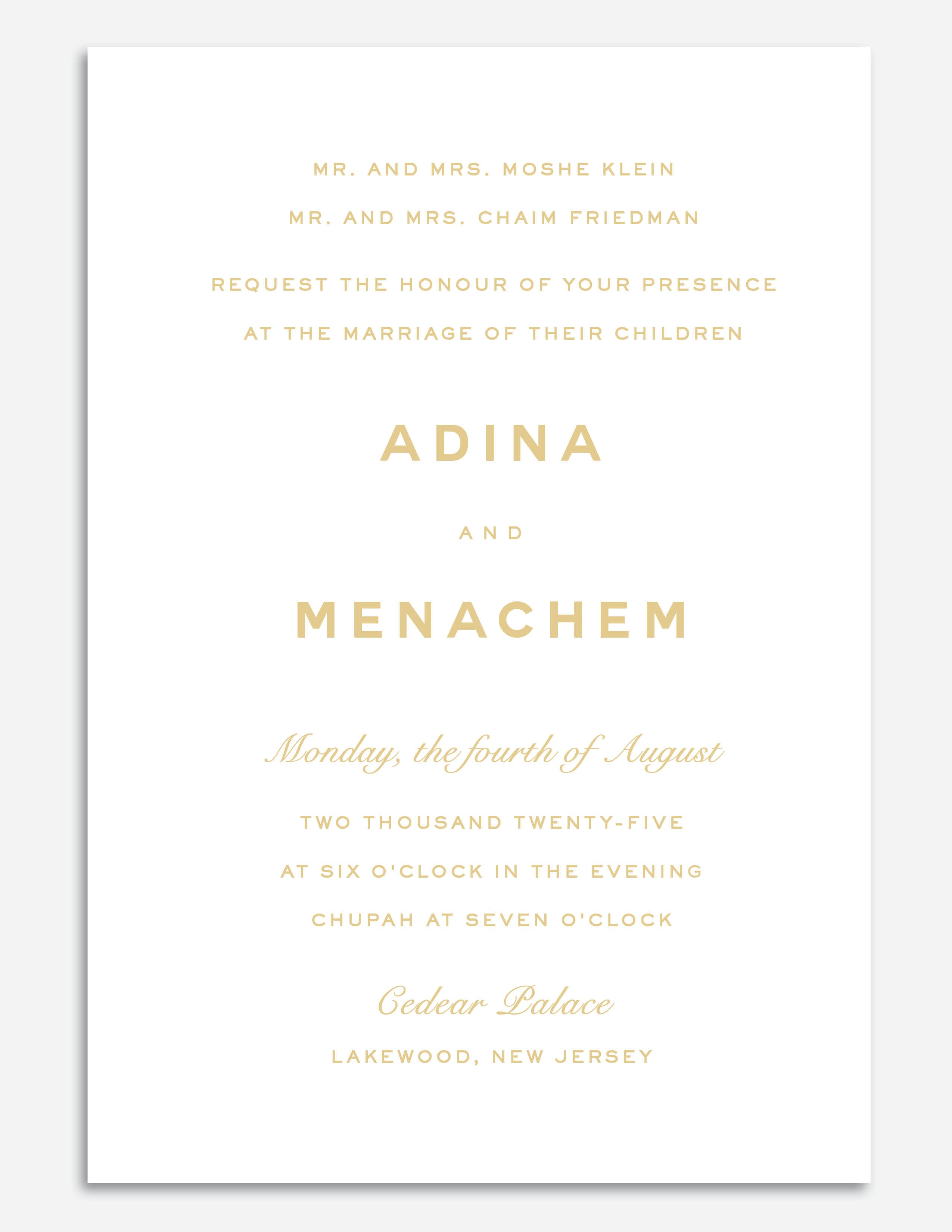 Luxe Foil Invite - Style 8
