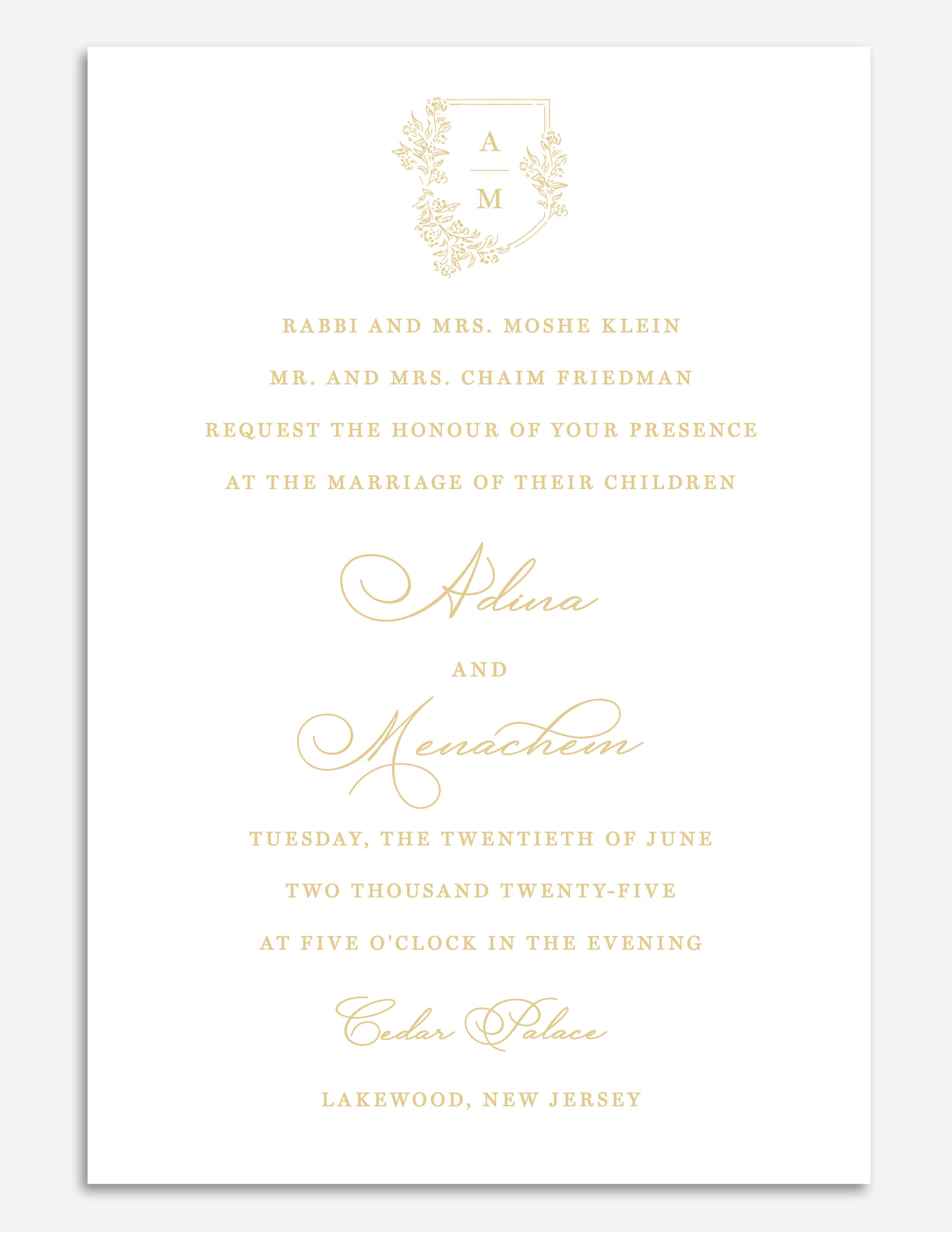 Luxe Foil Invite - Style 9