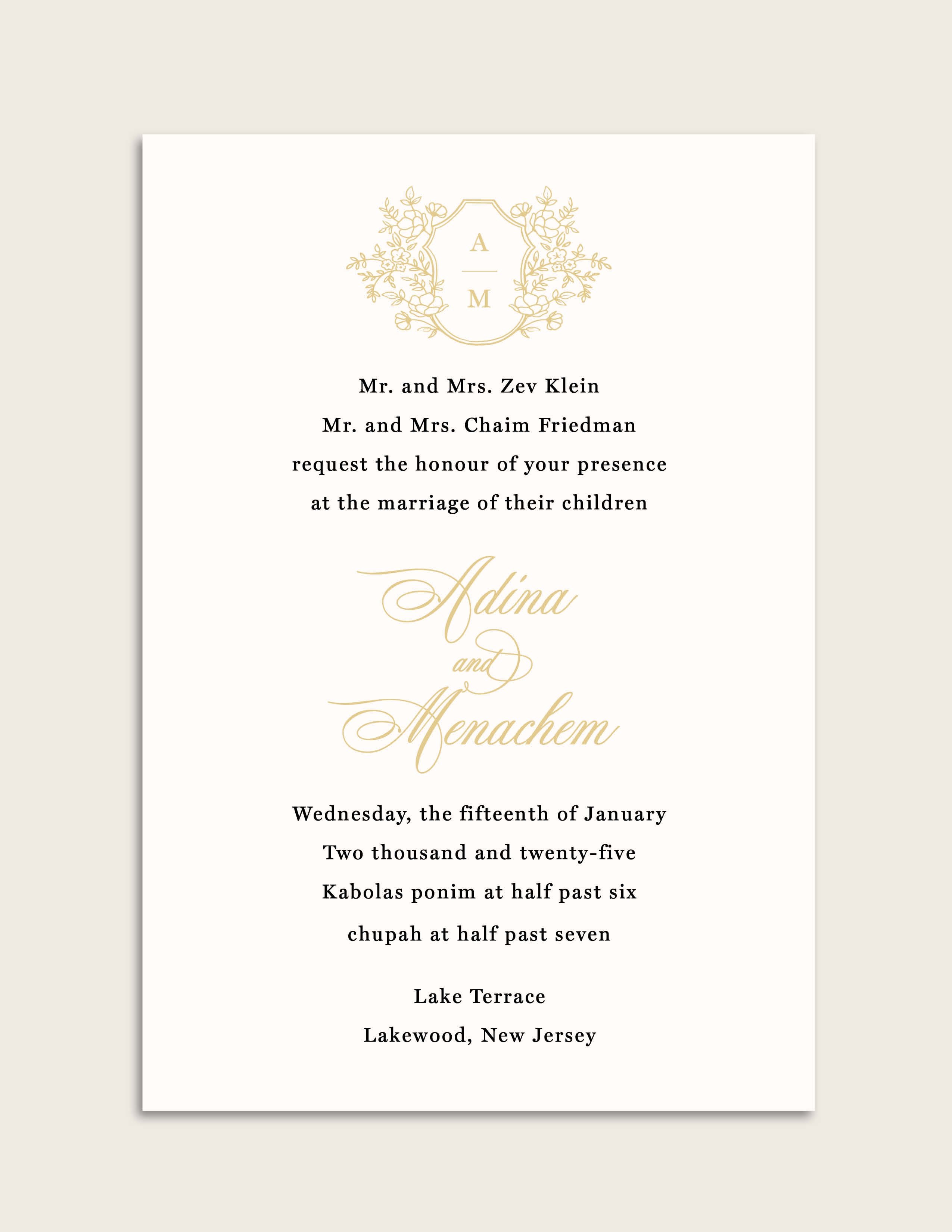 Classic Flat Ink Invite - Style 1