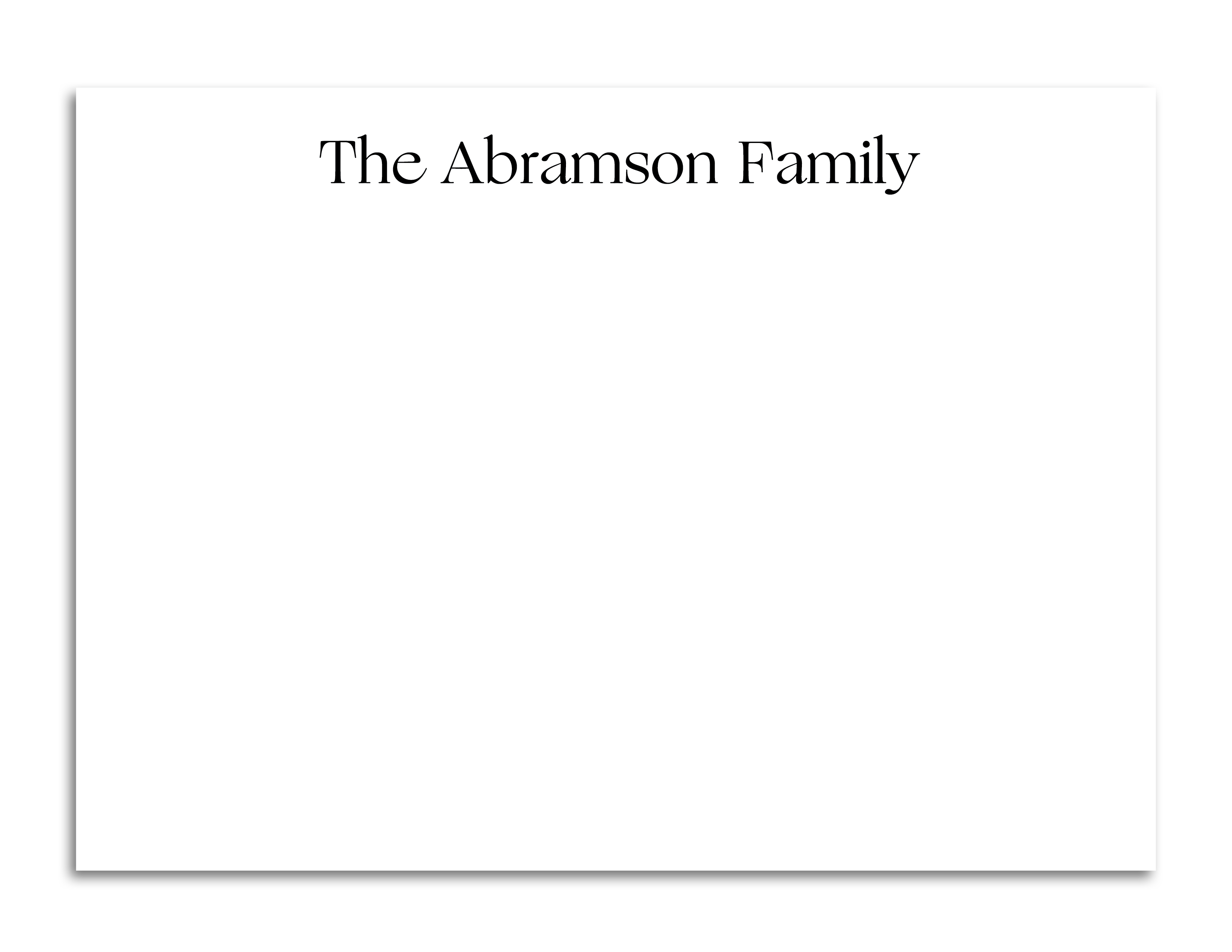 Stationery For The Family - Style 1