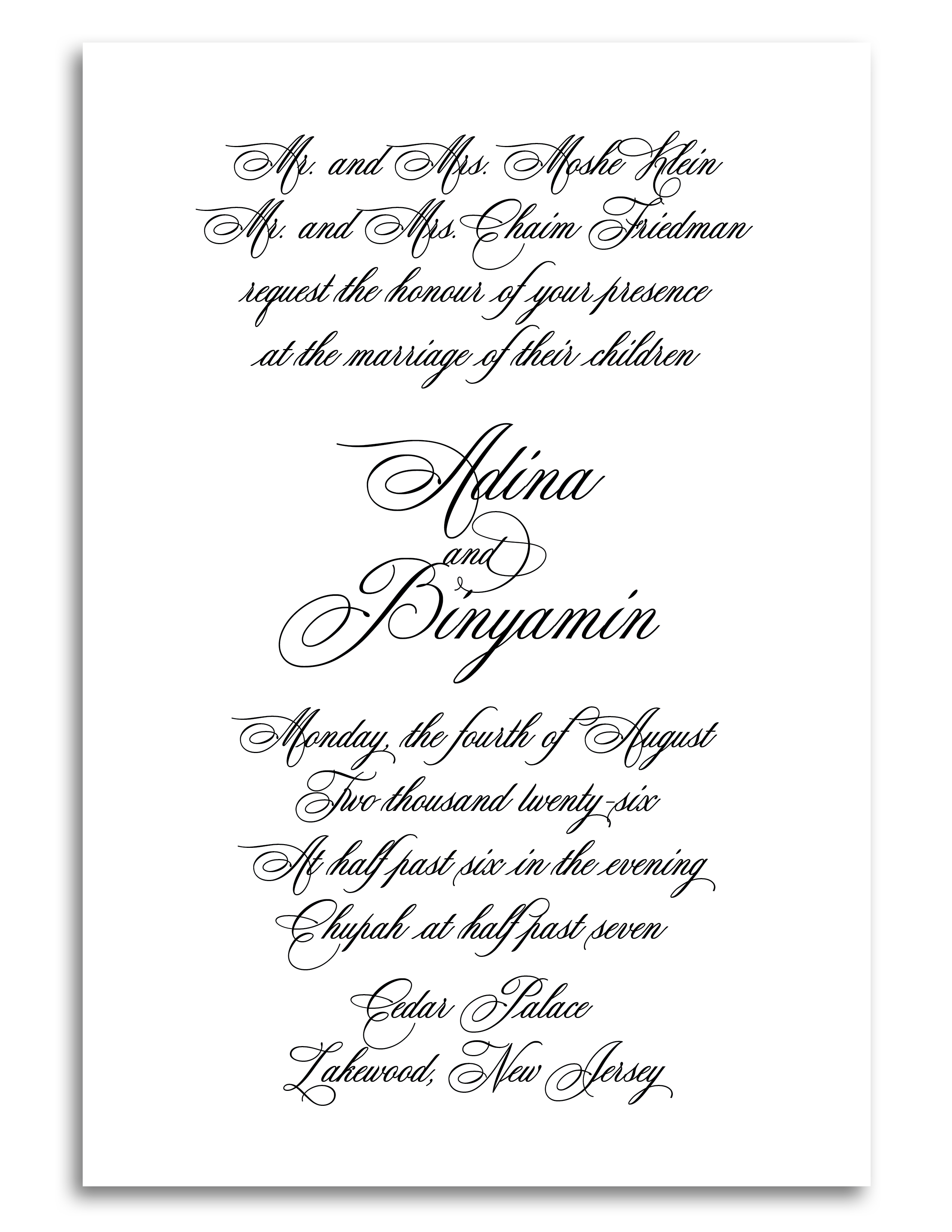 Classic Flat & Foil Invite - Style 10 (Design Deposit)