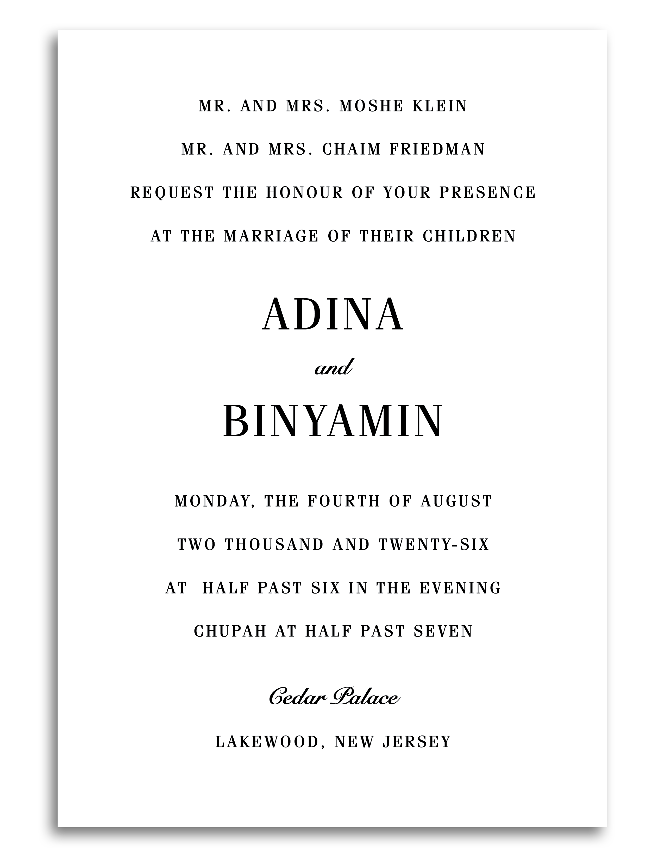 Classic Flat & Foil Invite - Style 12 (Design Deposit)