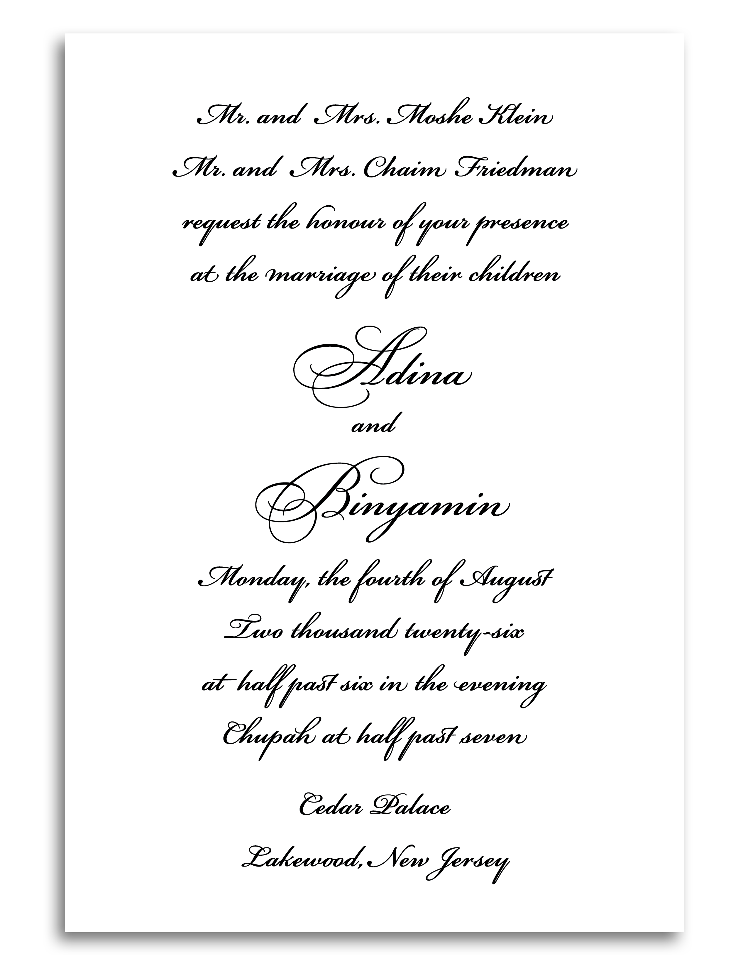 Classic Flat & Foil Invite - Style 3 (Design Deposit)