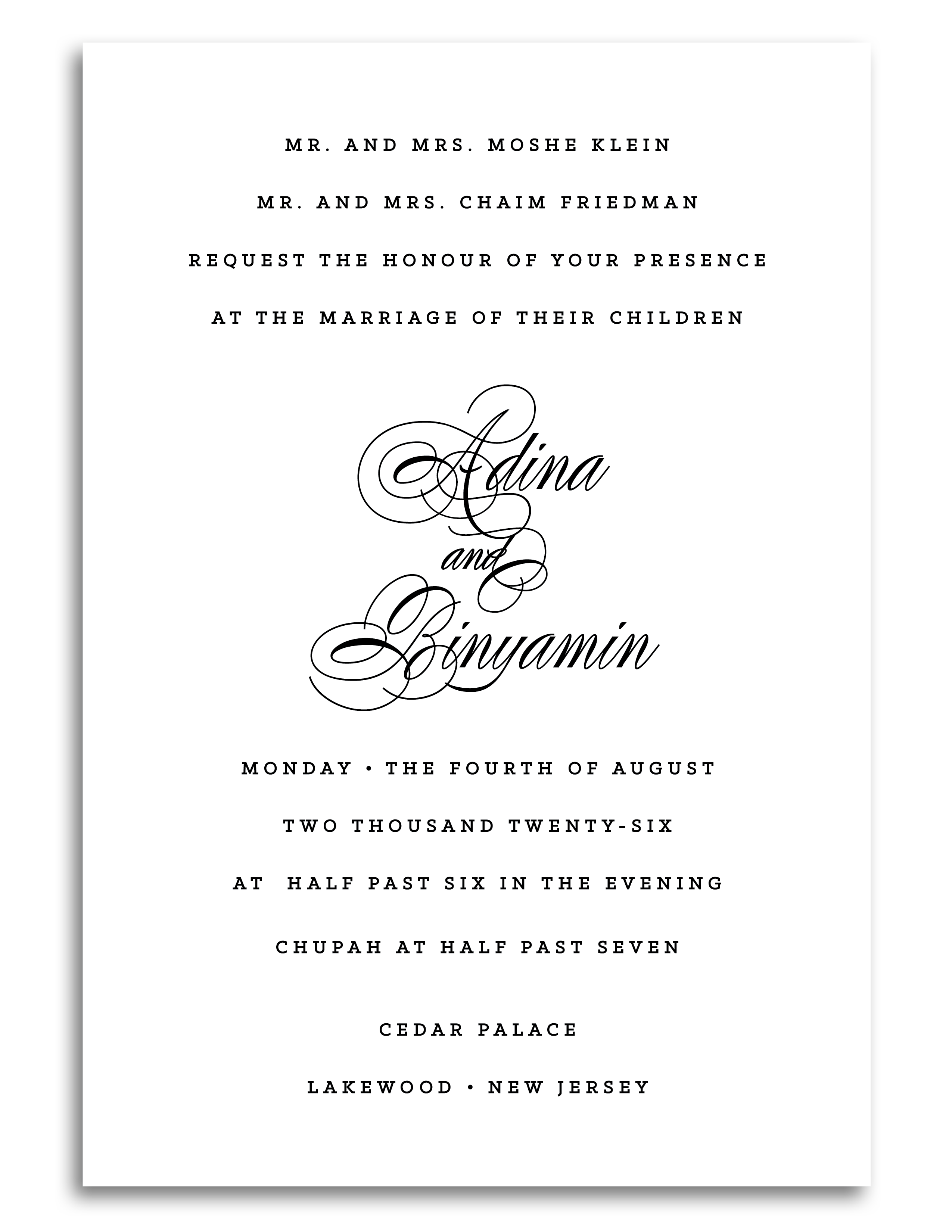 Classic Flat & Foil Invite - Style 7 (Design Deposit)