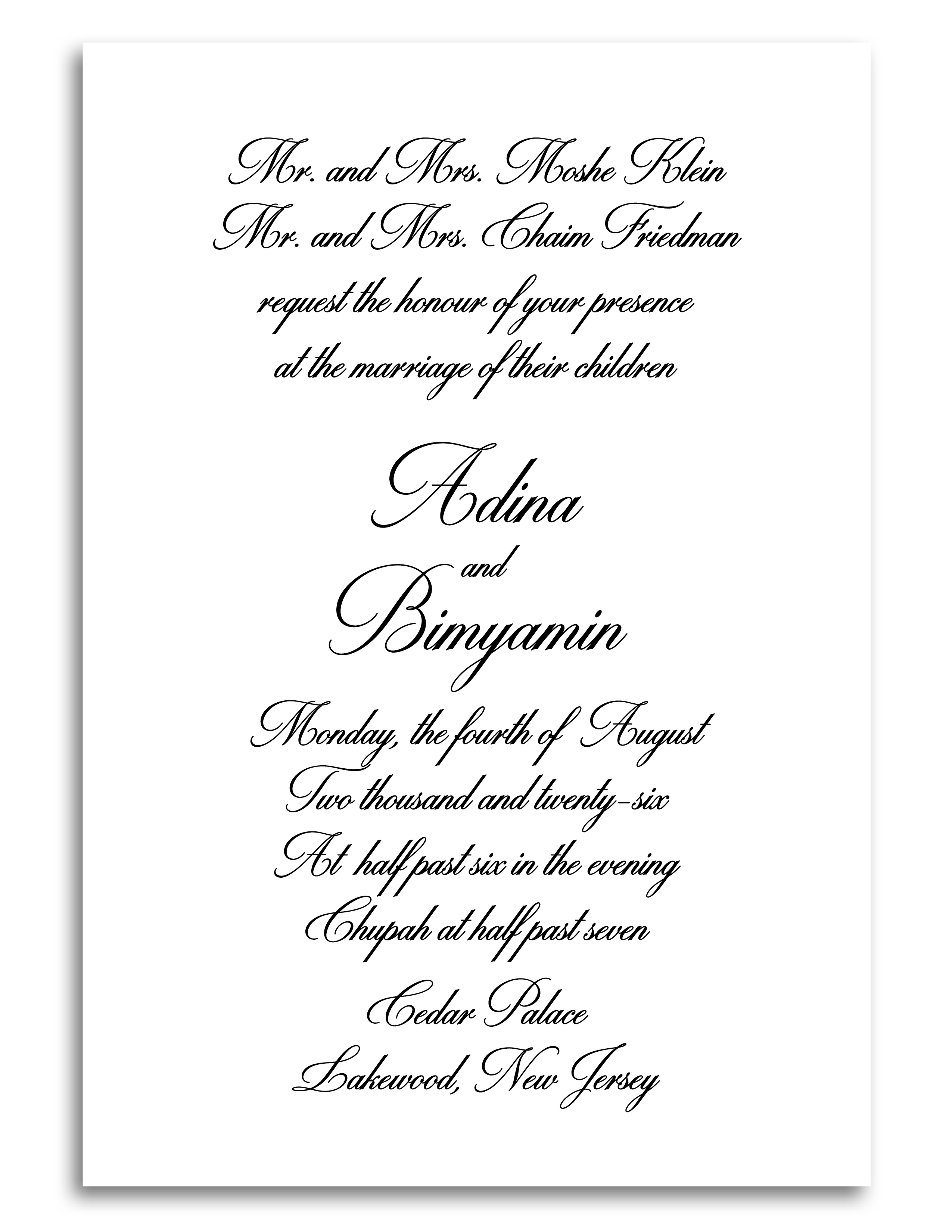 Classic Flat & Foil Invite - Style 8 (Design Deposit)